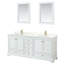 Ensemble de meuble-lavabo double autoportant 72 po avec plateau en quartz Deborah-98181114-98181110-98181109
