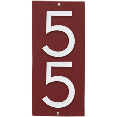 Plaque d'adresse murale flottante sur 1 ligne