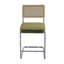 Tabouret de bar / tabouret de bar en acier inoxydable avec dossier en rotin - ensemble de 2-35622324