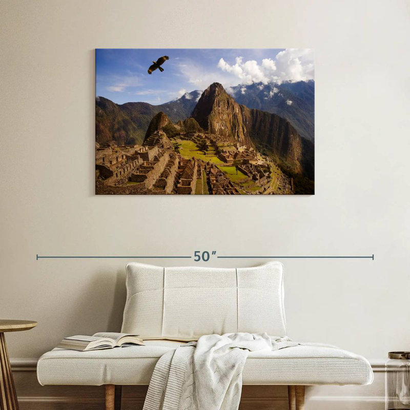 Lilie Hawk Over Machu Picchu, 26" H x 39" W