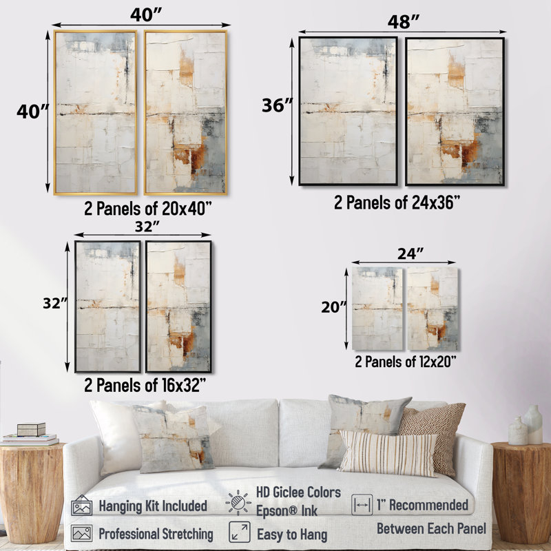 Minimalisme beige et vague dorée horizon V - art mural bord de mer beige, 40" H x 40" W, Impression encadrée flottante