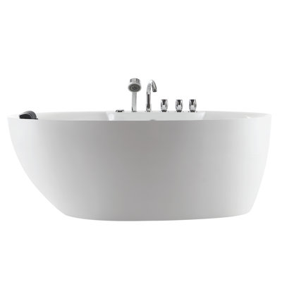71 " L x 33.5 " W Freestanding and Mounting / Installation Required Whirlpool Plastic / Acrylic Bathtub with Faucet
