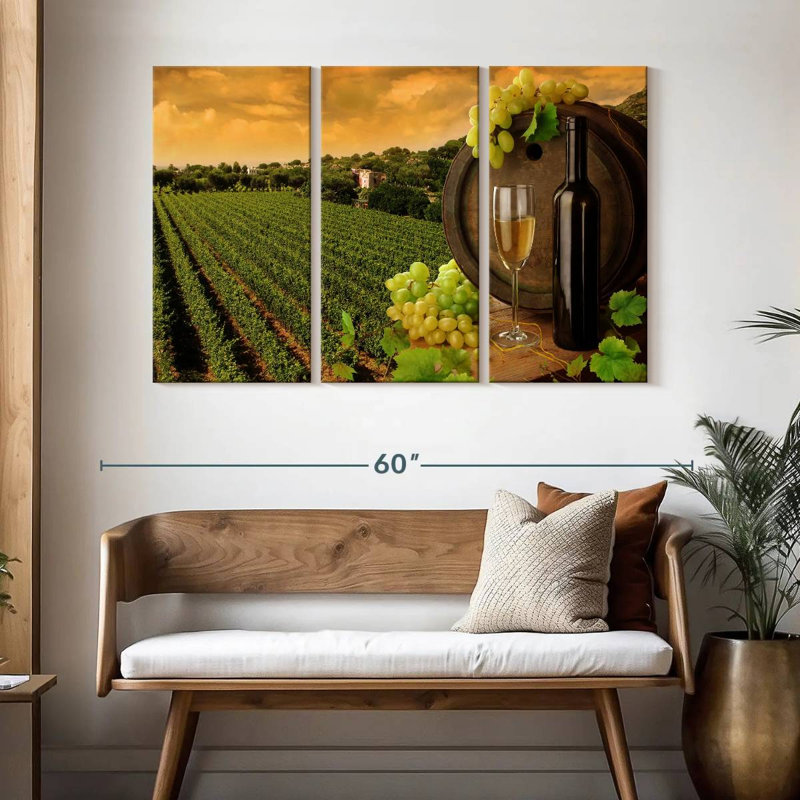 Yarlin Vineyard In Tuscany, 32" H x 50" W