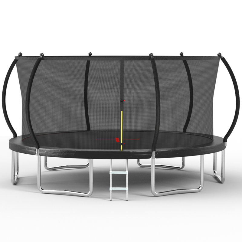 YC 16FT trampoline Pumpkin-Srandard- Black