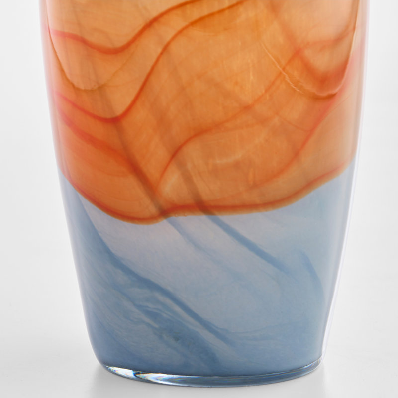 Pacaya Handmade Glass Table Vase, 9.25" H x 9.25" W x 7" D