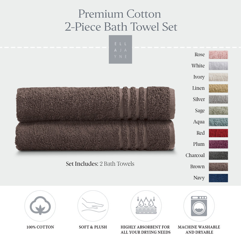 Ensemble de serviettes de bain, Brun