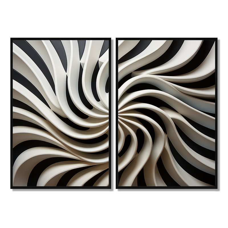 Art mural moderne noir et blanc I, Black, 36" H x 48" W, Framed Print without Mat