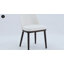 Chaise rembourrée moderne en tissu compact avec pieds en bois massif, dossier ergonomique incurvé, assemblage facile-1614973329