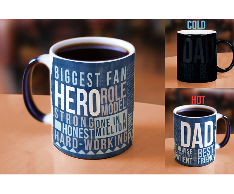Verres à changement de chaleur Mahaffey Father Dad Hero and Best Friend Dad - 11 oz