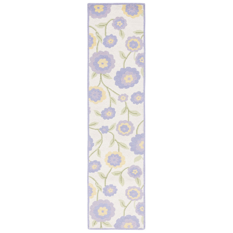Tapis lavande / ivoire, Tapis de couloir 2 pi 3 po x 9 pi
