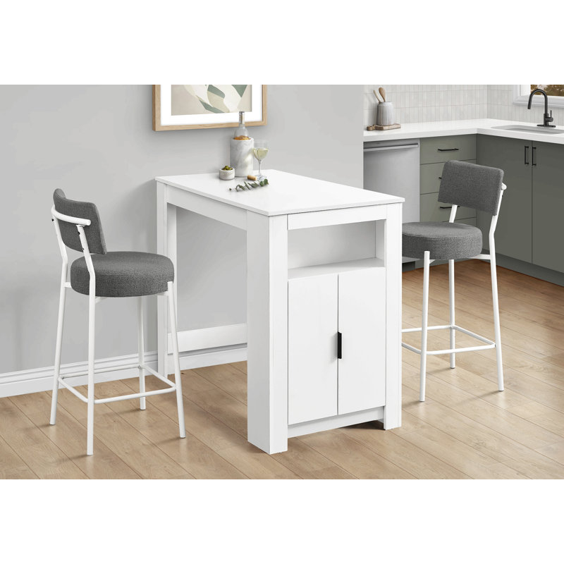 2 pièces tabouret de bar, hauteur de comptoir, cuisine, aspect cuir, Blanc