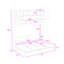 Grand lit escamotable avec tablettes, conception murale