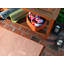 Tapis orange pied-de-poule tressé à la main Duane-31443092
