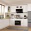 Meuble bas standard HOMEIBRO Cozy Design, en contreplaqué blanc, prêt à assembler, 42 po L x 24 po P x 34,5 po H-126039593-99152009