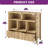  31.8" H X 39" W Cube Bookcase With Open Bookshelf Drawers & LED Lights