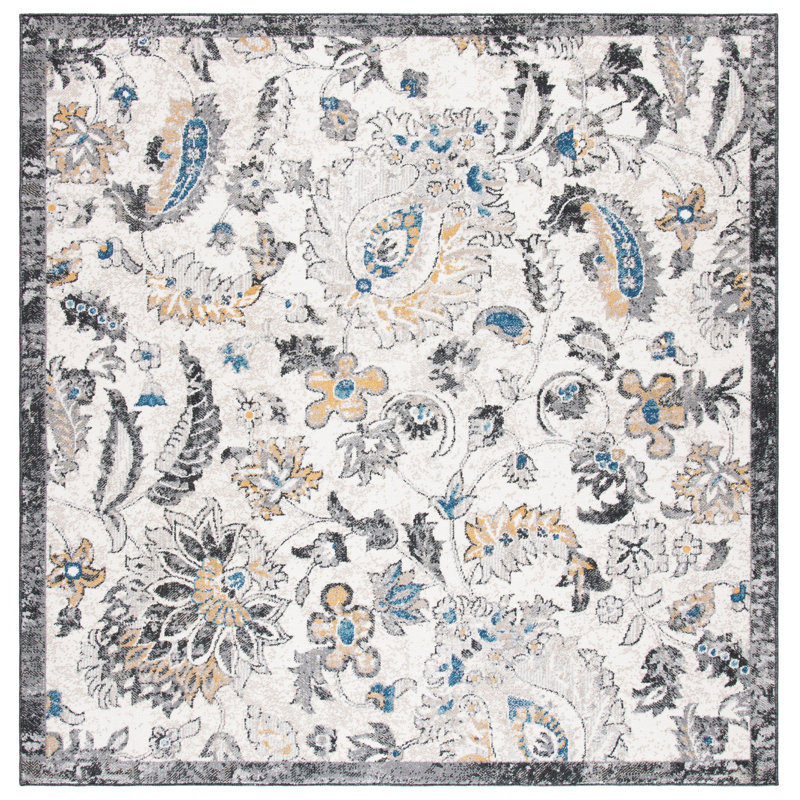 Gateway 700 Performance Floral Rug, Square 6'7"