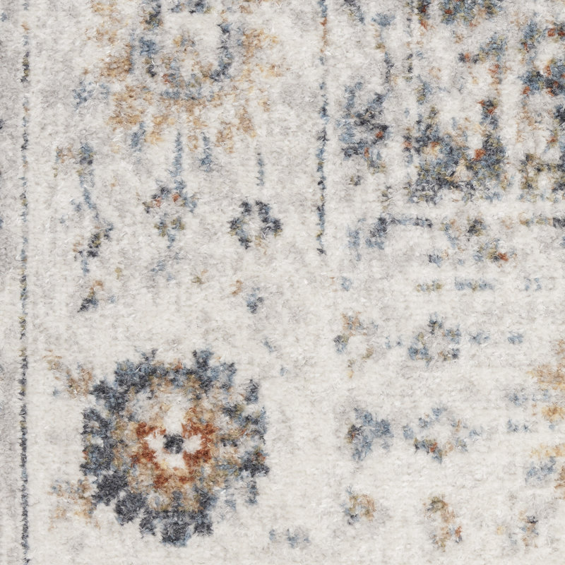 Tapis ivoire multicolore Nourison Astra, Tapis de couloir 2 pi x 6 pi