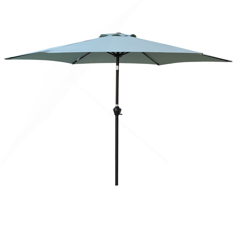 Parasol moderne de 9 pi, Vert givré