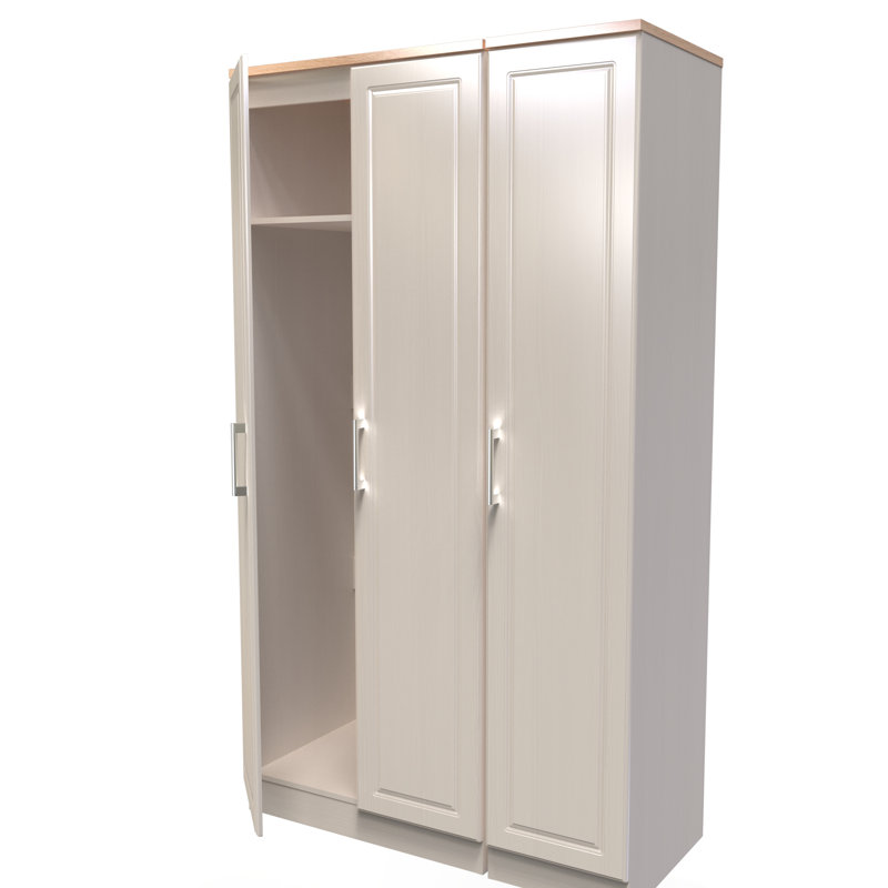 Aalysia 3 Door Wardrobe, Kashmir Ash/Modern Oak