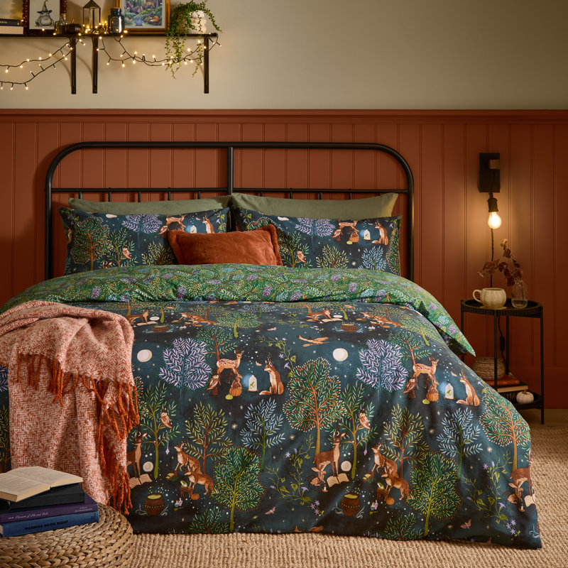 Woodland Ritual Abstract Duvet Cover Set, Single Duvet Cover + 1 Pillowcase