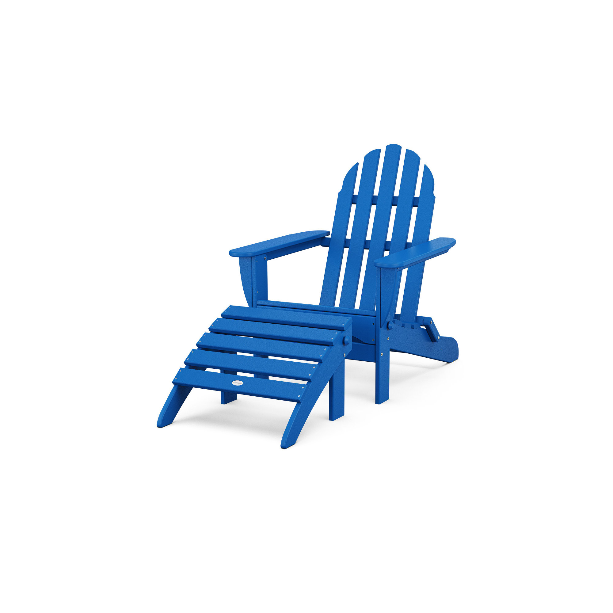 POLYWOOD Classic Adirondack 2-Piece Set, Pacific Blue