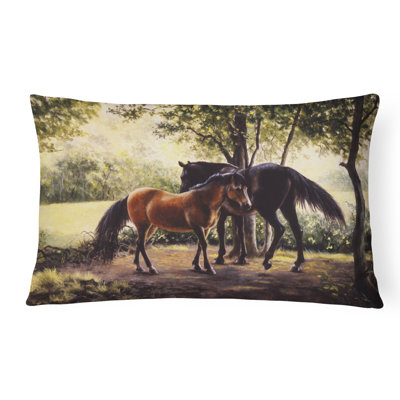  Coussin décoratif intérieur / extérieur Horses par Daphne Baxter
