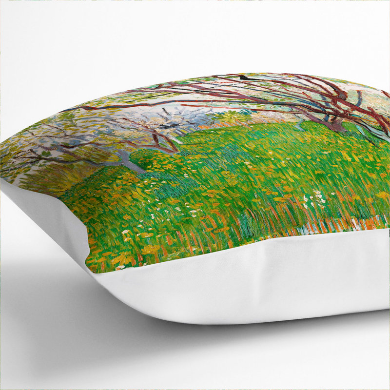 The Flowering Orchard Scatter Cushion, 40cm H x 40cm W x 15cm D, White