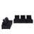 160" Velvet 5 Pc Sectional Sofa Ottoman-1073812551