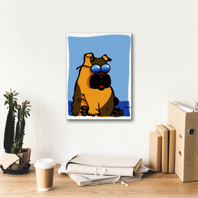 «Cool Dog Blue» par Irena Orlov, H 16 po x l 12 po x P 0,75 po