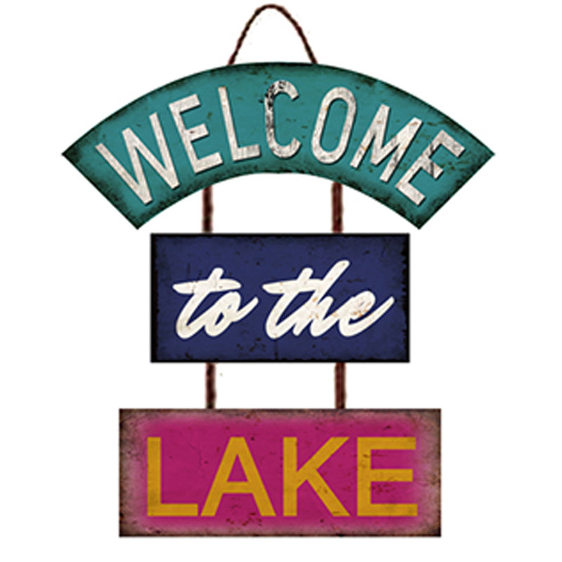 Décoration murale 3 plaques « welcome to the lake »