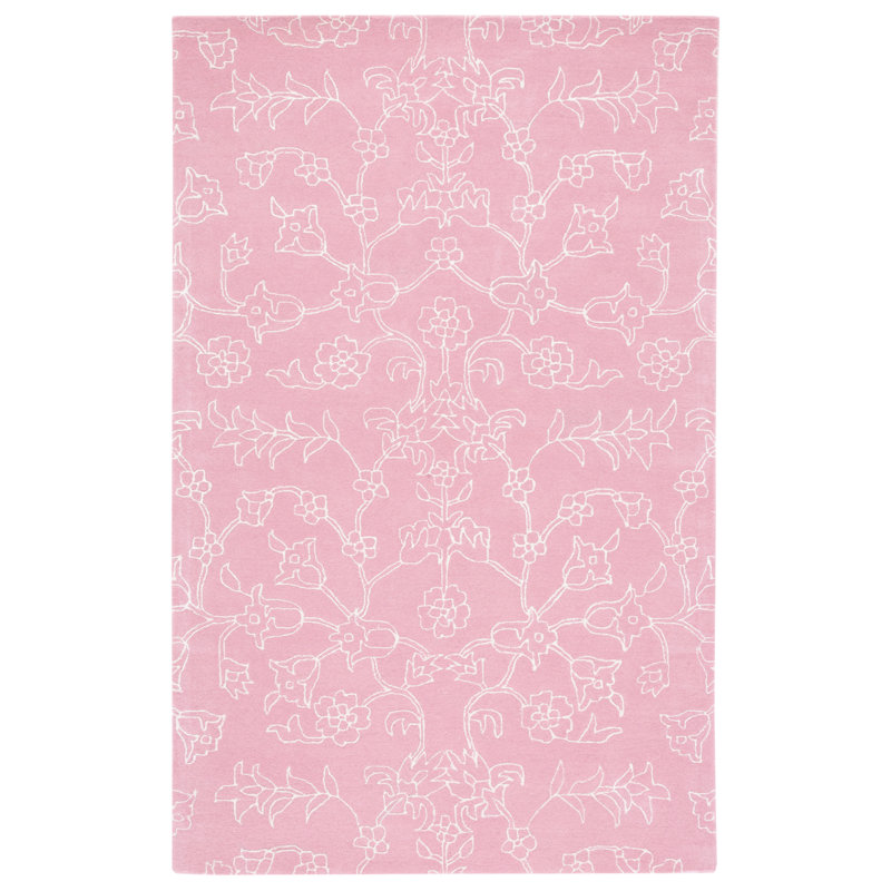Tapis rose / ivoire Fifth Avenue 135, Rectangle 6 pi x 9 pi