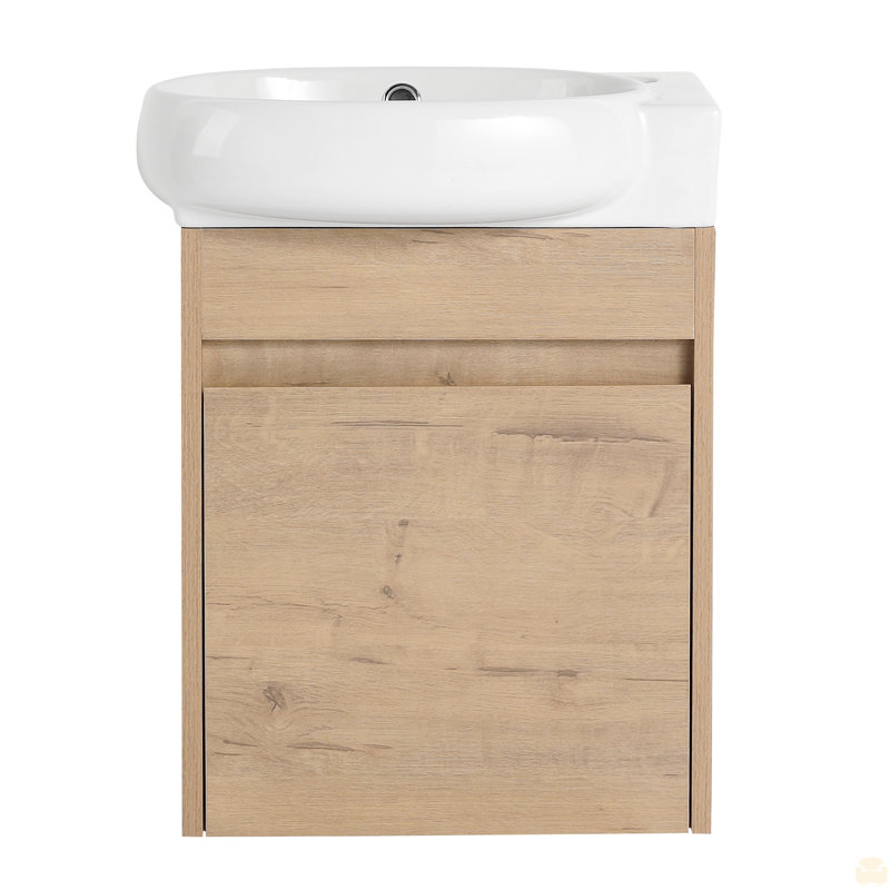 Meuble-lavabo à fermeture en douceur avec lavabo