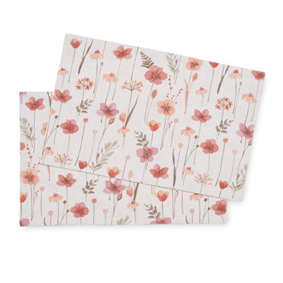 Harvest Flowers Cotton Placemat Pair