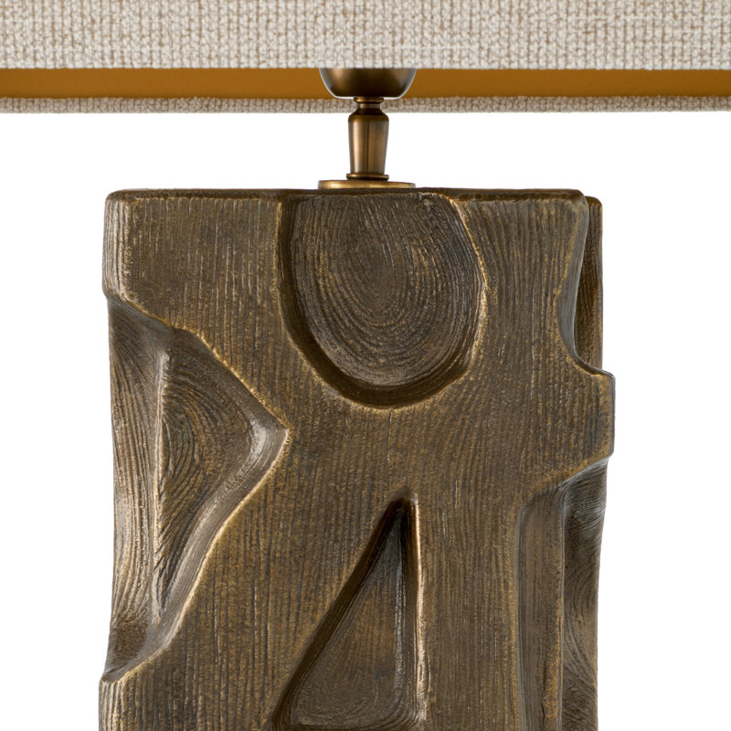 Table Lamp Enzo Vintage Brass Finish Incl Shade