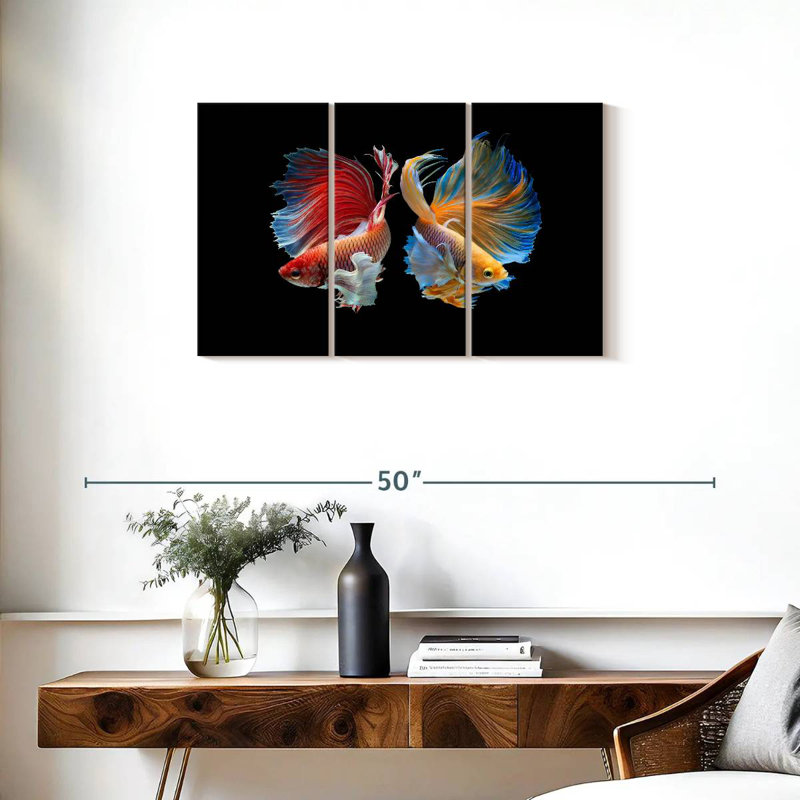 Betta Fish In Sync, 20" H x 33" W