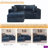 Vivianna 78.8 "W Fully Compressed Cloud Sofa, Corduroy Fabric, Deep-Seat Style, Removable Cushions, No Assembly Required-57859295