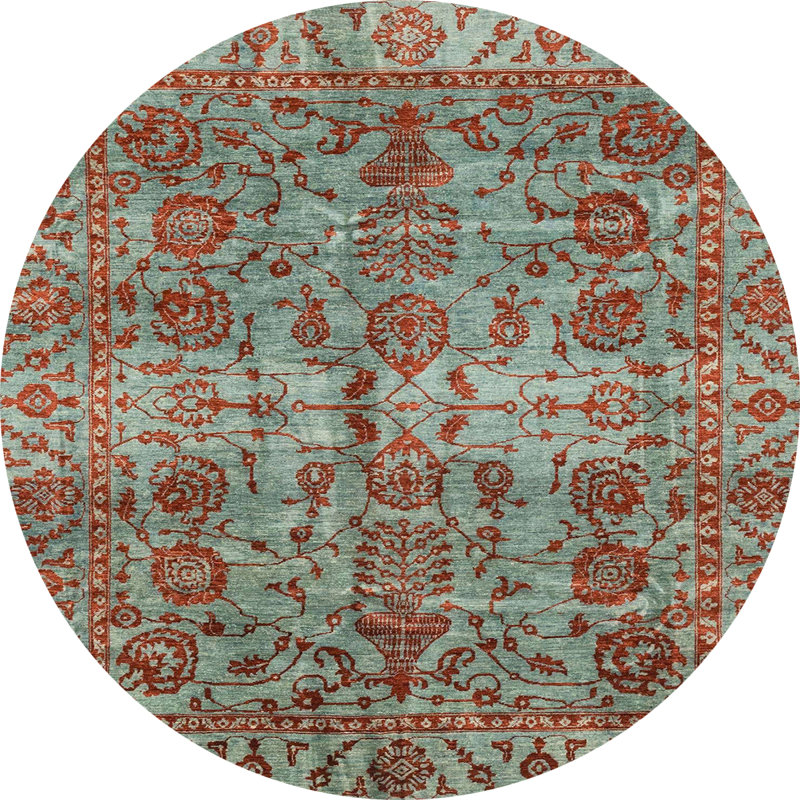 Abstract Indoor Rug, Round 4'