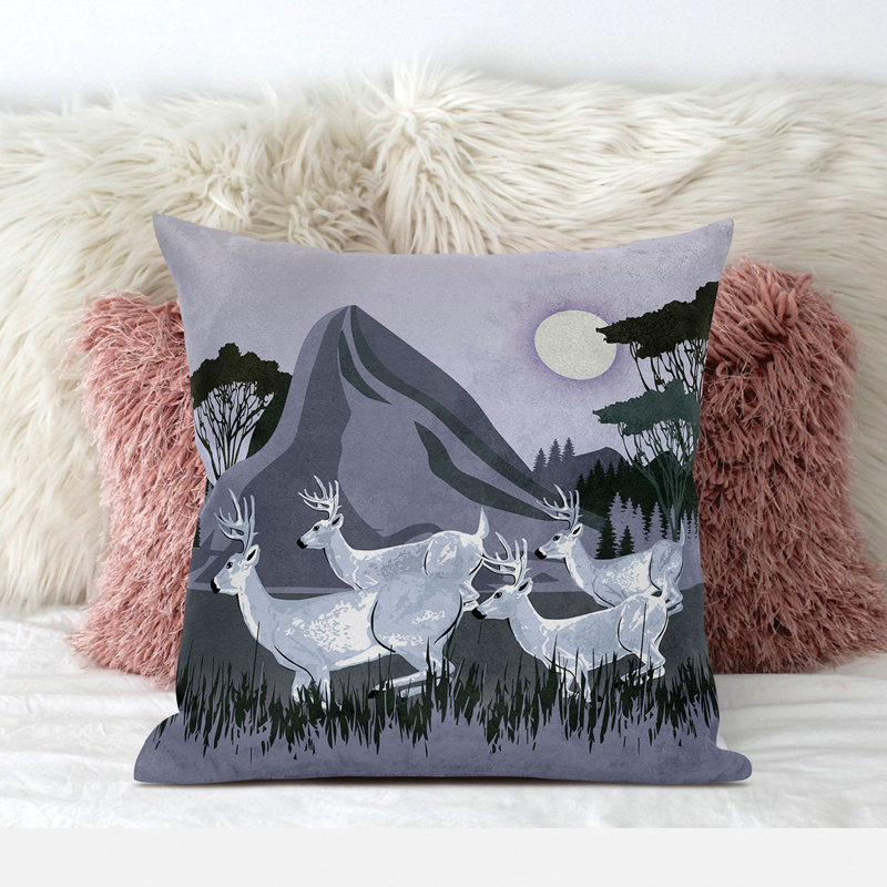 Coussin Reindeer Herd Broadcloth