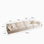 Canapé modulaire double à assise profonde en chanvre et siège profond modulaire double chenille-129765852