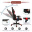 Blue Elephant Adjustable Reclining Faux Leather Swiveling PC & Racing Game Chair-725646994