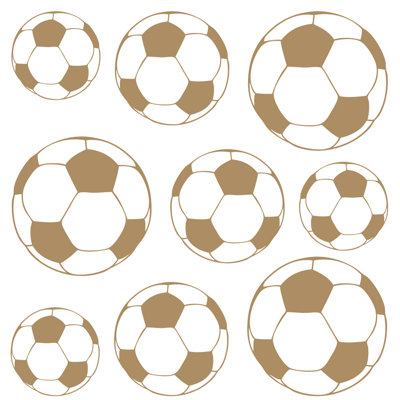 Adhésif décoratif ballons de soccer