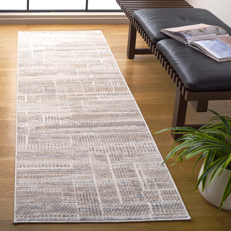 Delvina Performance Abstract Rug, Runner 2'2" x 7'