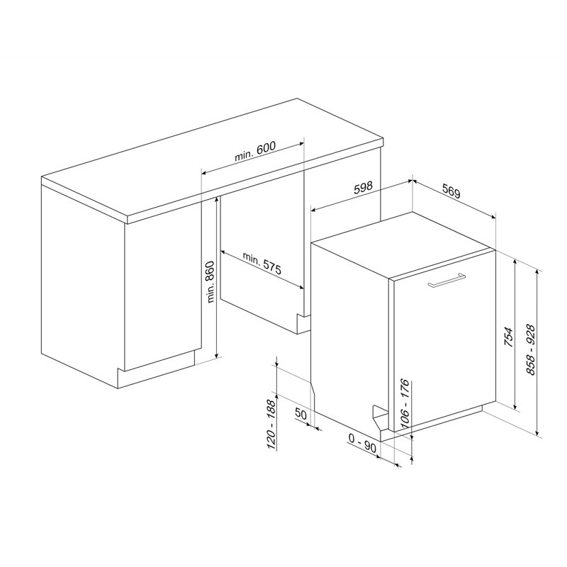 SMEG Dishwashers H.86 Cm