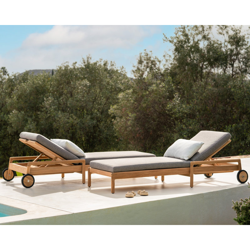 Jack Outdoor Chaise Lounge Cushion, Mocha