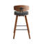 Chaise de bar à dossier bas en fer brun 38 po avec repose-pieds 38 po-211385712