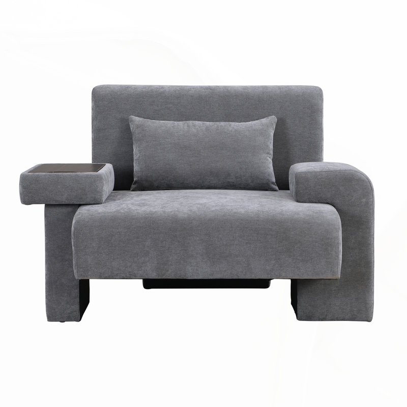 Fauteuil surdimensionné confortable avec un design innovant et un soutien ergonomique pour la détente dans le salon, Gris