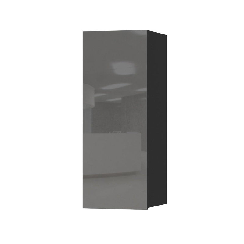 Helio Display Cabinet, Grey Glass