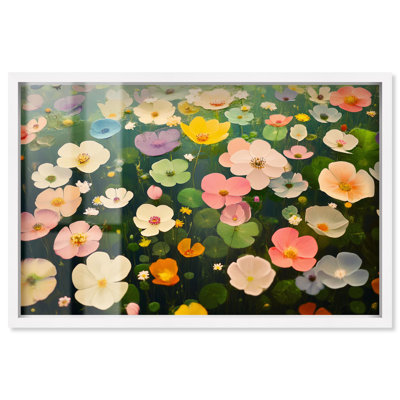 Art floral coloré «Meadow of Dreams Shadowbox» par Art Remedy