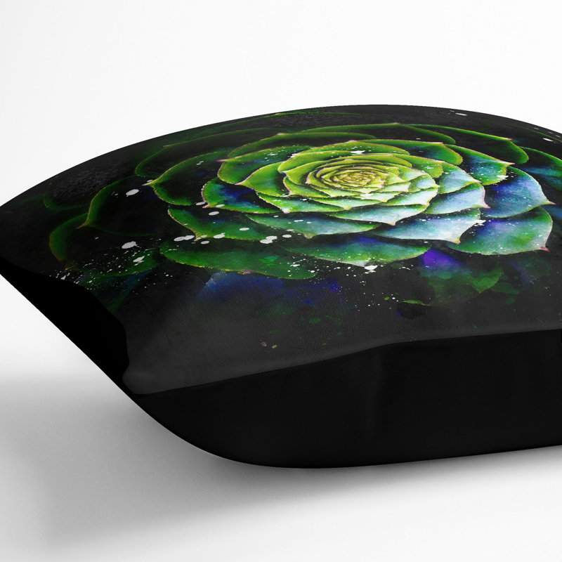 Square Throw Cushion, Black, 40cm H x 40cm W x 15cm D