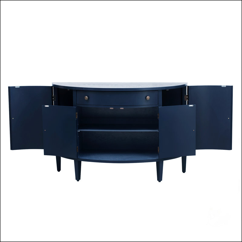 Armoire de rangement courbée pour la maison, Bleu marine